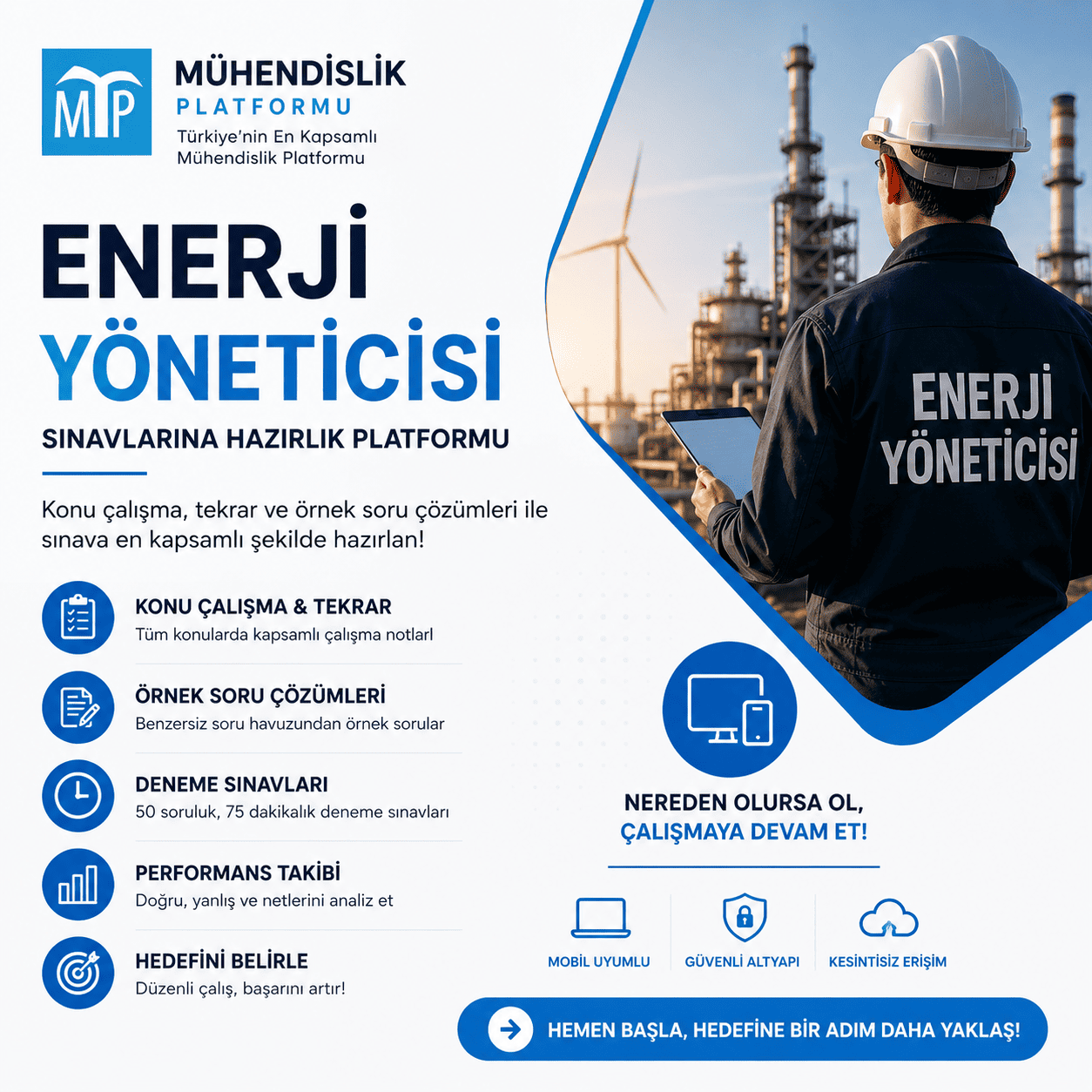 Mühendislik Platformu Enerji Yöneticisi Eğitimi Örnek Sorular