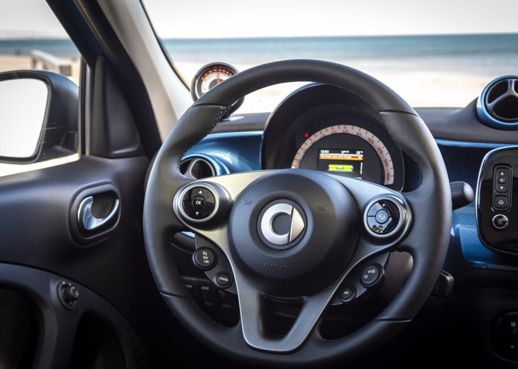 smart eq forfour driving steering