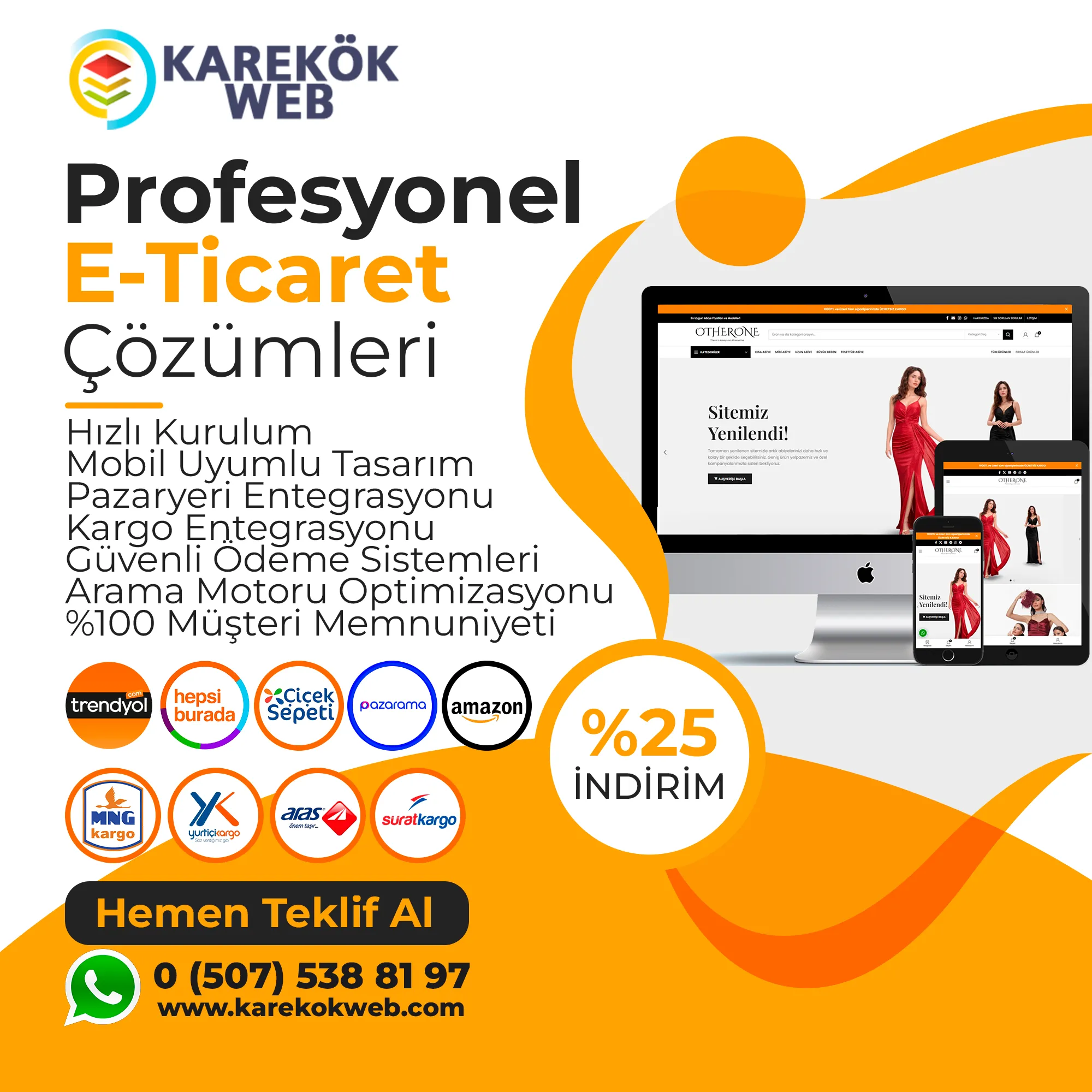 Karekök Web - Profesyonel E-ticaret Sitesi