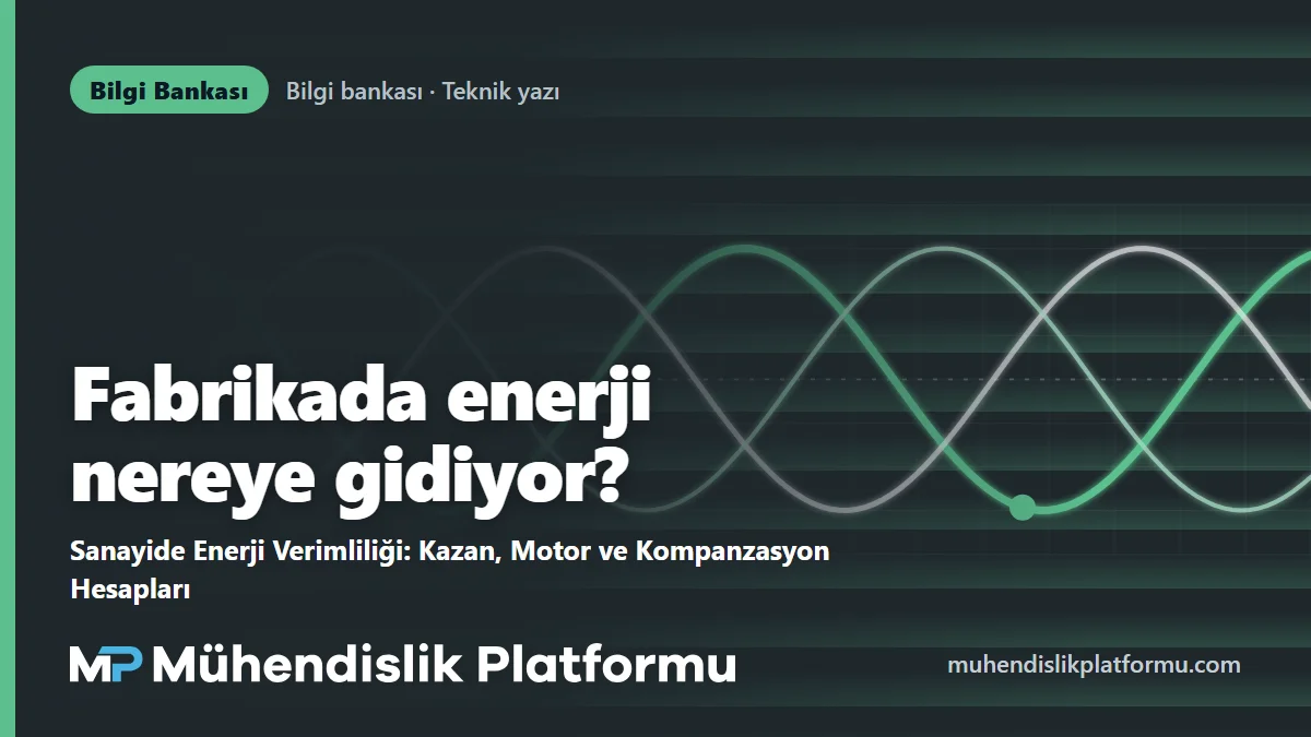 Sanayide Enerji Verimliliği: Kazan, Motor ve Kompanzasyon Hesapları