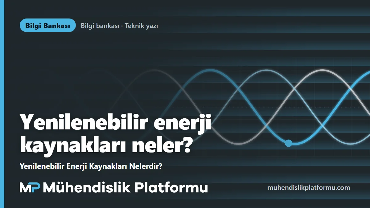 Yenilenebilir Enerji Kaynakları Nelerdir?